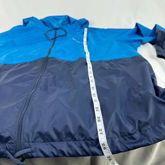 Columbia blue color block zip up hooded windbreaker jacket women’s 2X - Picture 11 of 14